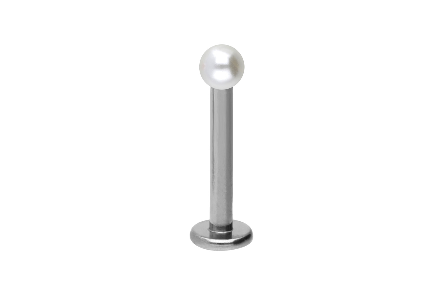 Titan Labret Piercing SYNTHETISCHE PERLE